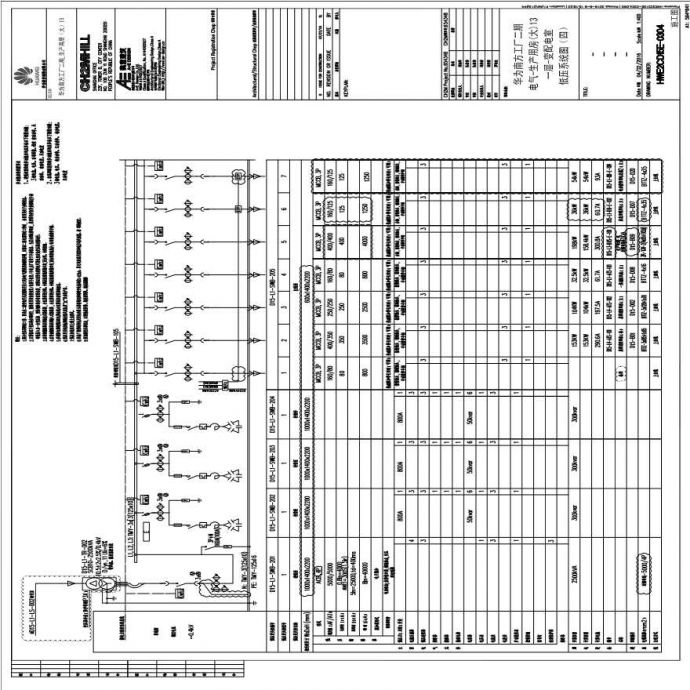 HWE2CD15E-0304电气-生产用房(大)13一层-变配电室低压系统图（四）.pdf_图1