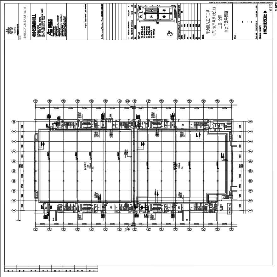 HWE2CD15EK2-0-电气-生产用房(大)13二层-全区电力干线平面图.pdf-图一
