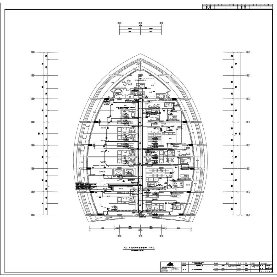 11-H3、H5六层弱电平面图.pdf-图一