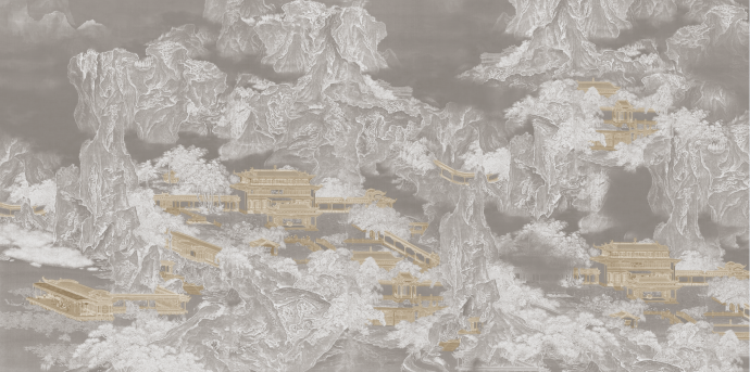 中式楼阁山水壁纸壁画 (5).png_图1
