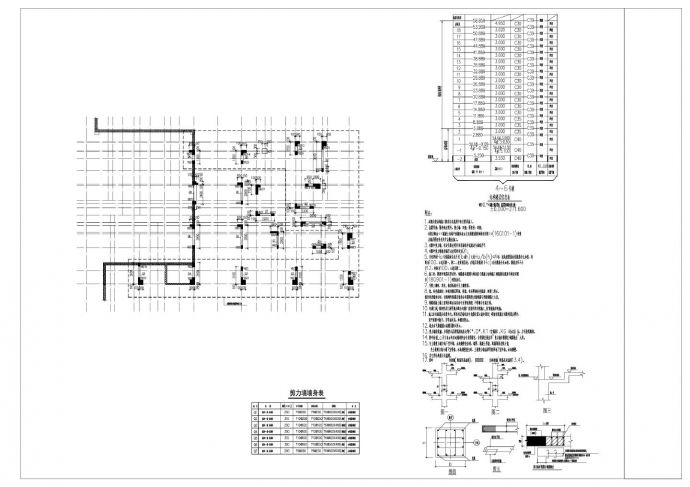 5号楼基顶-负一层板面剪力墙（柱）平法施工图及详图_图1