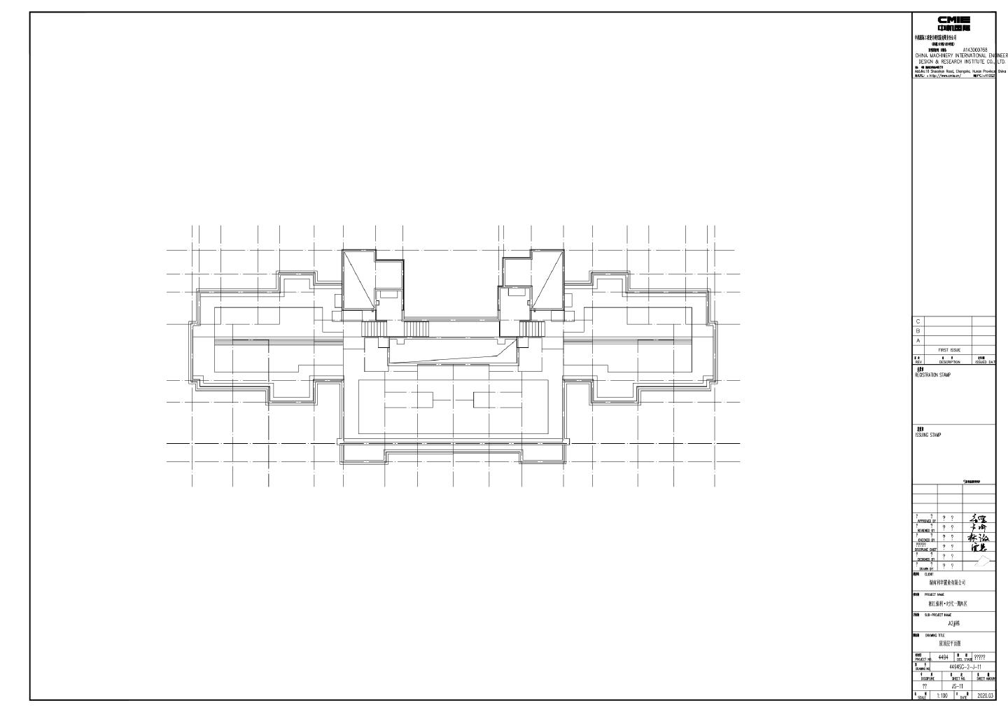 某项目A3栋施工设计CAD图