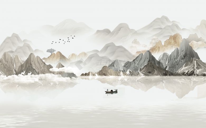 中式山水壁纸壁画 (4).jpeg-图一