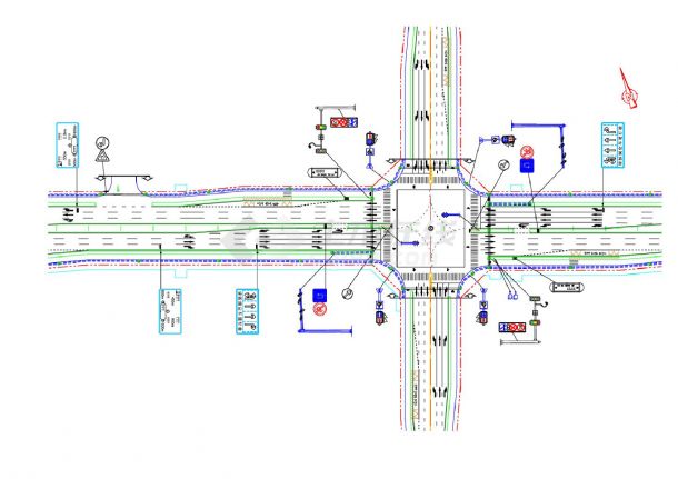SG-J-3 交通工程平面设计图 CAD图-图一