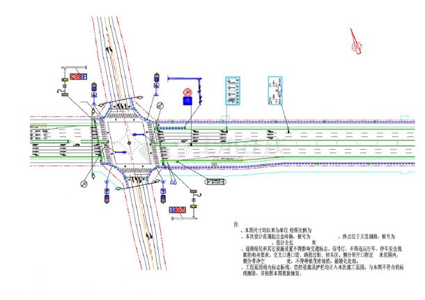SG-J-3 交通工程平面设计图 CAD图-图二