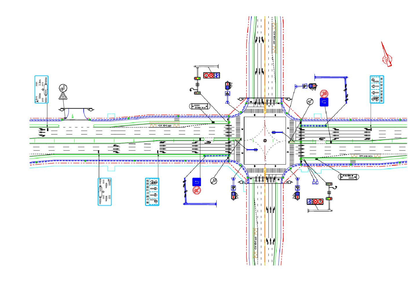 SG-J-3 交通工程平面设计图 CAD图