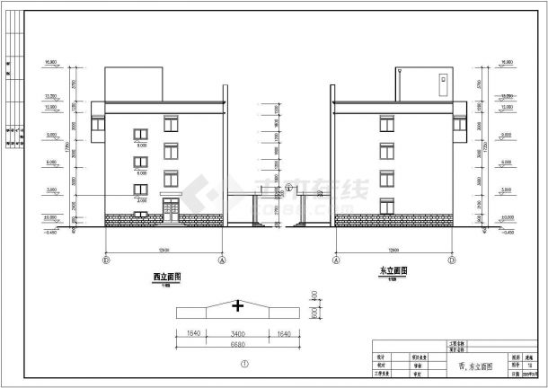 西北地区某医院住院楼建筑设计CAD图纸-图二