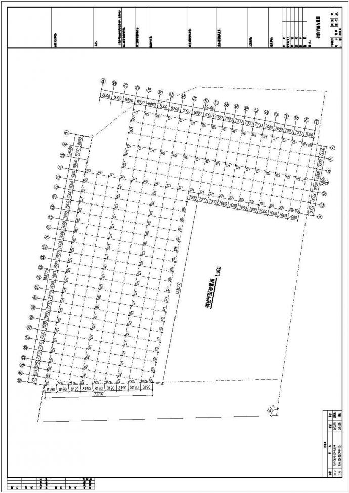 旭升三厂钢结构厂房工程设计CAD图纸_图1