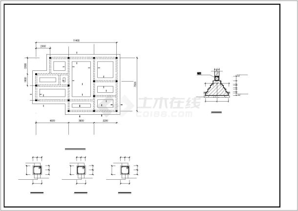 200平米2层混合结构单体别墅建筑+结构设计CAD图纸-图一
