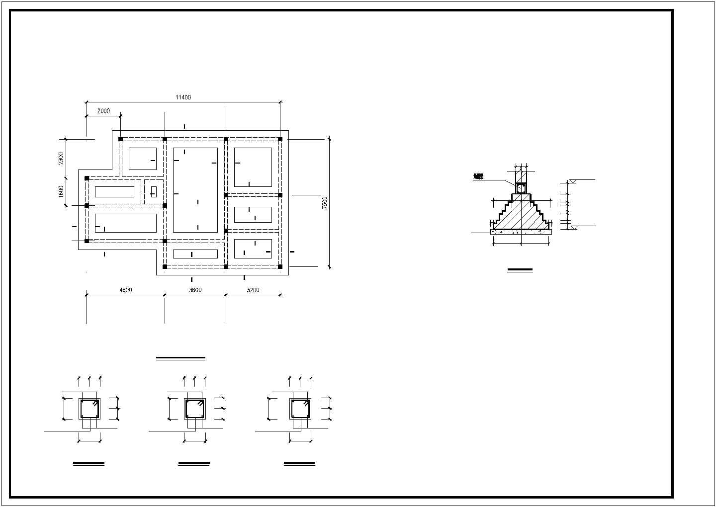 200平米2层混合结构单体别墅建筑+结构设计CAD图纸