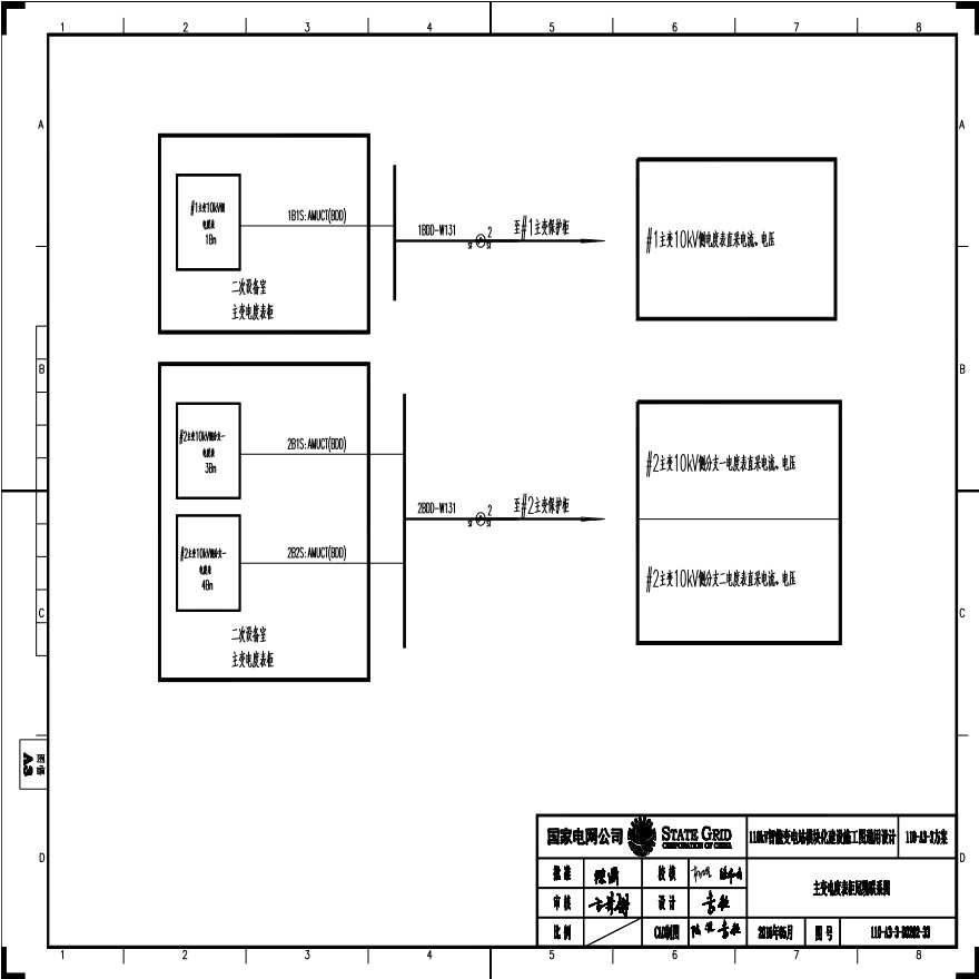 110-A3-3-D0202-33 主变压器电度表柜尾缆联系图.pdf-图一