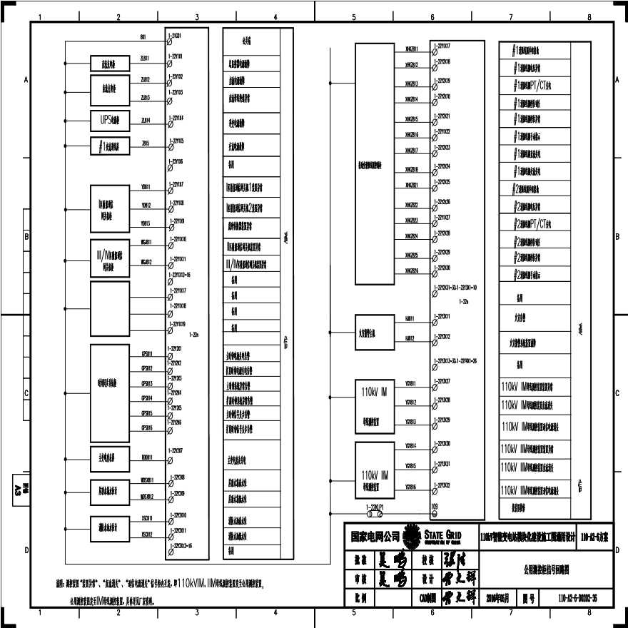 110-A2-6-D0202-36 公用测控柜信号回路图.pdf-图一