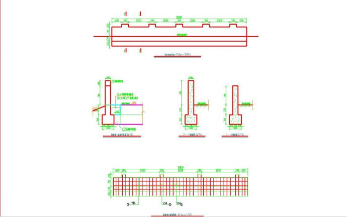 某地典型断面防洪墙机耕道水系连通涵CAD图纸_图1