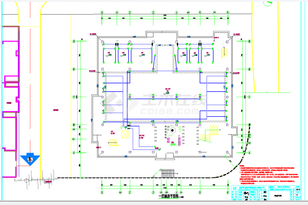 某地重庆超市幼儿园强电电气施工图CAD图纸-图一