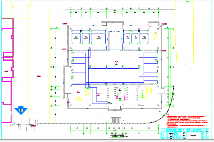 某地重庆超市幼儿园强电电气施工图CAD图纸_图1