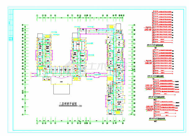 某地医院综合楼电气图CAD图纸-图二