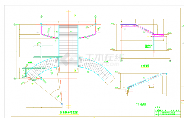 某地某楼梯构造详图CAD图纸-图二