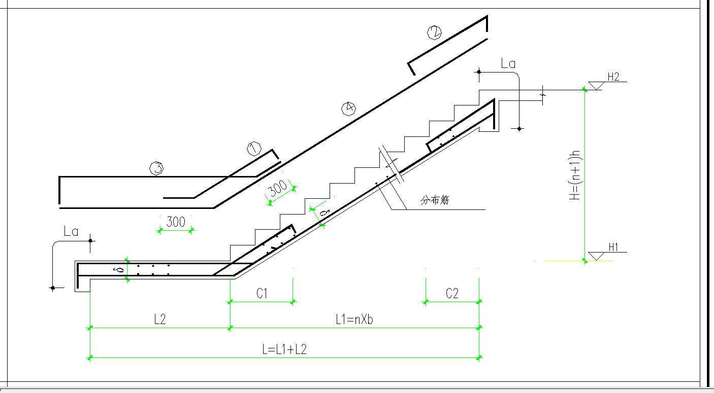 某地某楼梯结构详图CAD图纸