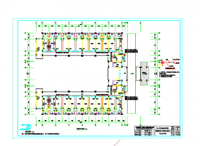 某地宿舍楼电施审图CAD图纸_图1