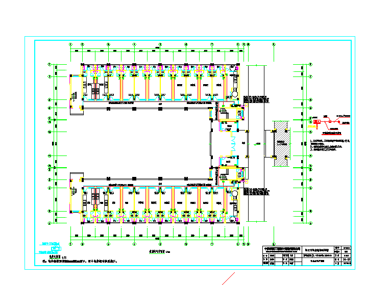 某地宿舍楼电施审图CAD图纸