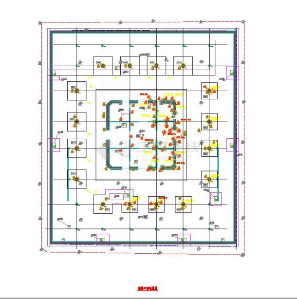 某地桩基平面布置图CAD图纸-图一