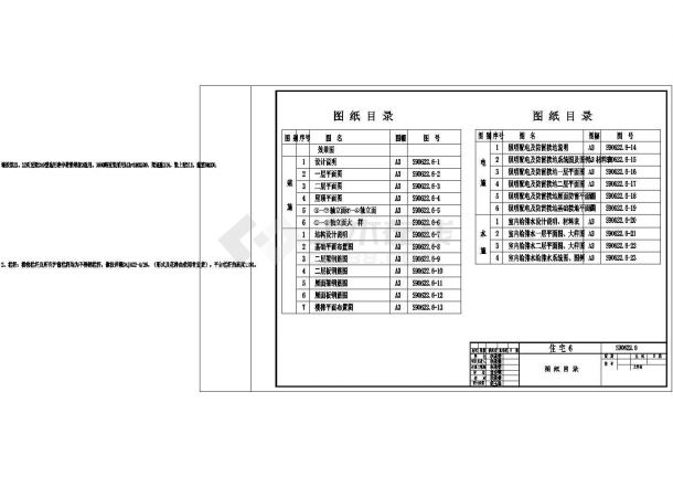 某地新型农村自建住宅楼全套施工设计cad图纸-图二