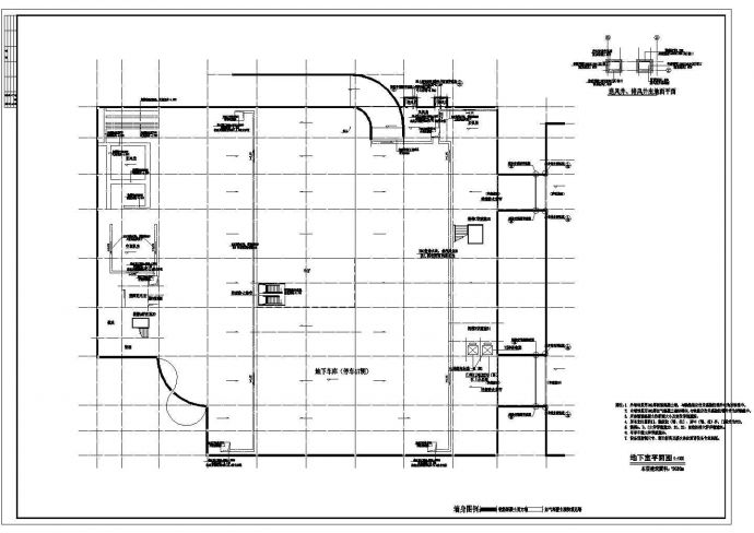 某商厦全套建筑施工设计cad图纸（含总平面图及各层平面图）_图1