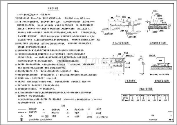 某商业街商铺地暖工程全套施工设计cad图-图一