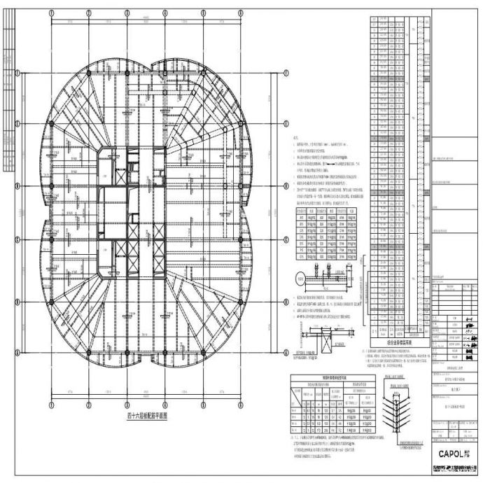 GS-436 - 四十六层板配筋平面图_图1