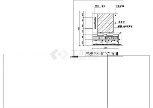 岳阳酒店厕所CAD大样构造节点图-图二