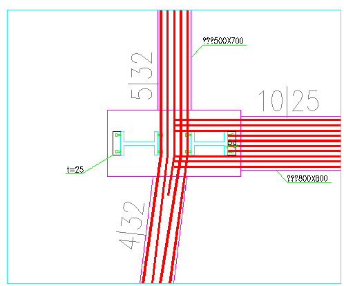 23.50标高层梁柱连接节点CAD详图-图二