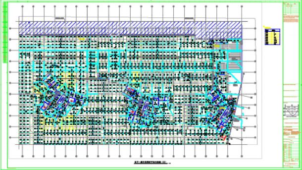 P-D-306地下一层自动喷淋平面分段图（五）CAD-图一
