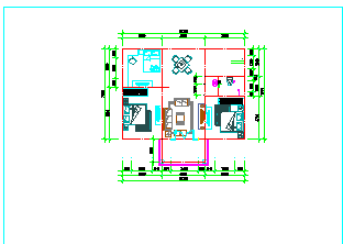 某二层框架结构别墅设计cad建筑施工图（含设计说明，含结构设计，含水电设计，含效果图）-图一