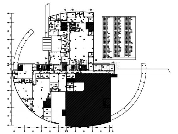 某商业项目二楼施工索引平面CAD图-图一