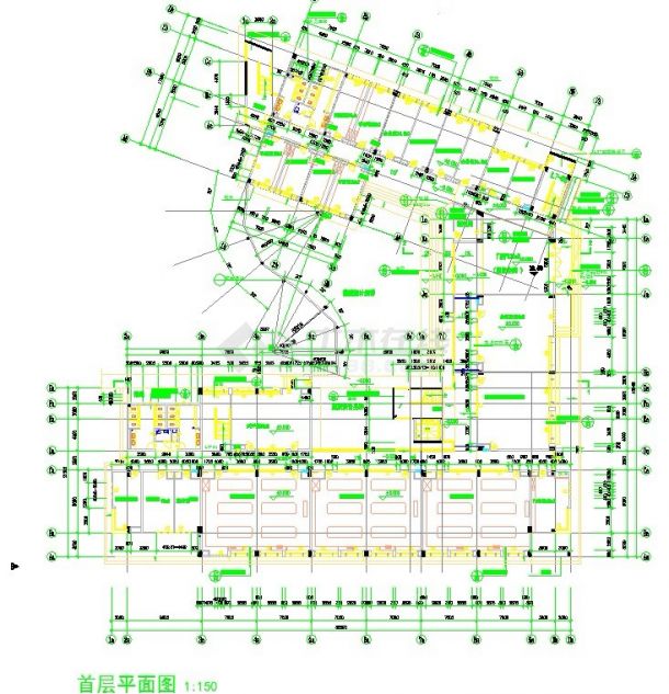 江苏某958大学内学校化学实验楼施工设计CAD图纸-图二