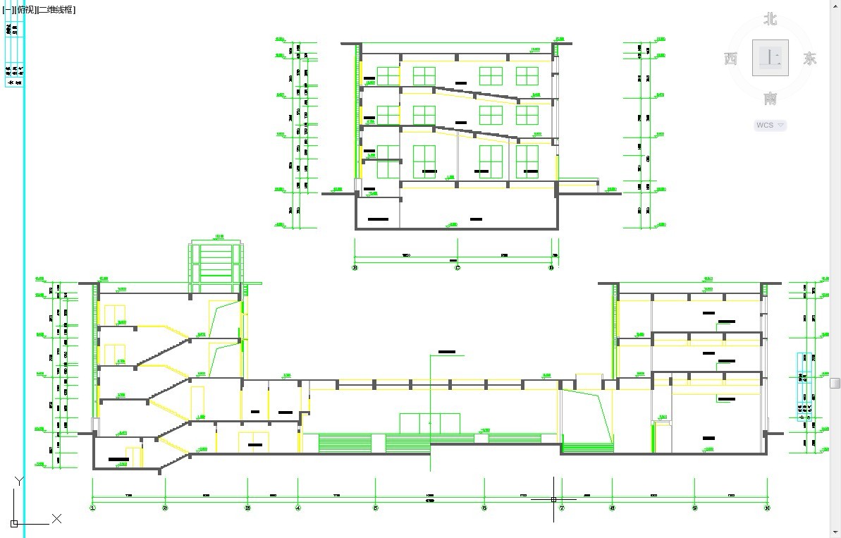 西安某重点大学2.2万平米17层框剪结构教学科学楼建筑设计CAD图纸