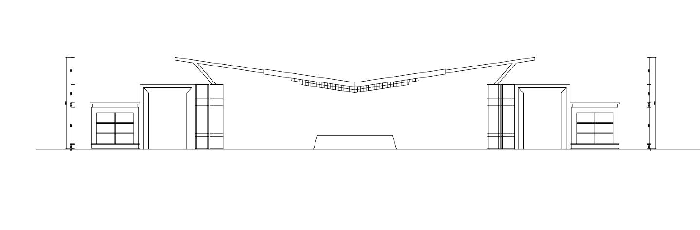 某地区门卫处大门造型图
