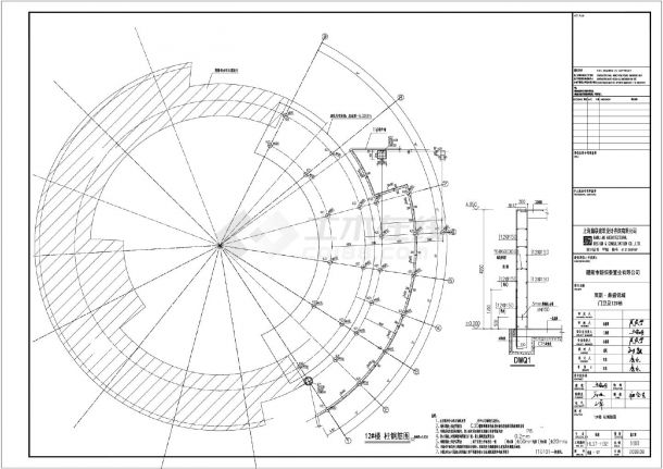 高新鼎盛铭城项目门卫及12号栋楼结构施工CAD图-图一