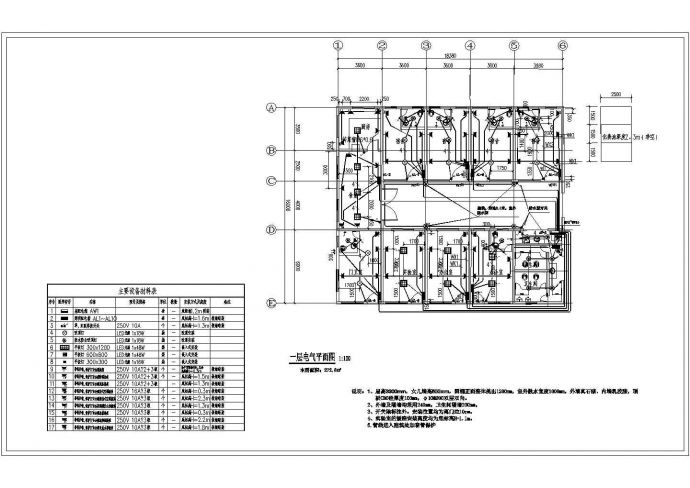 某厂区宿舍一层装修水电施工图设计_图1