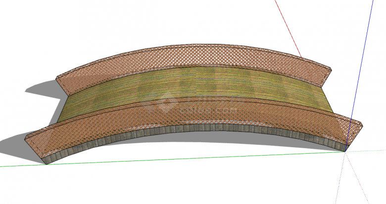 新中式风格拱桥SU模型设计-图二