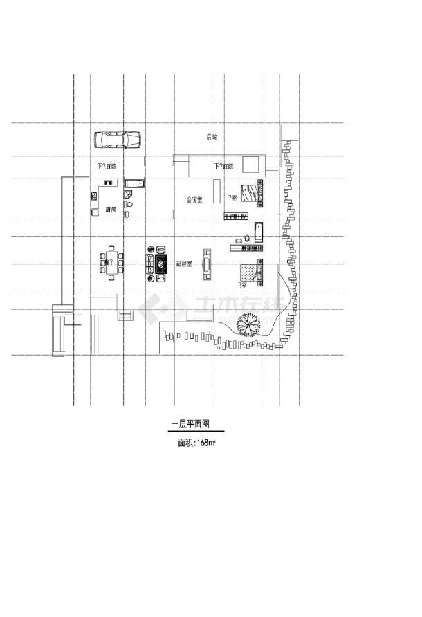 小中式别墅设计图-图二