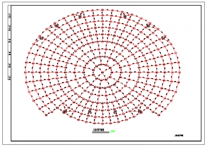 双曲面球壳网架全套建筑结构图_图1