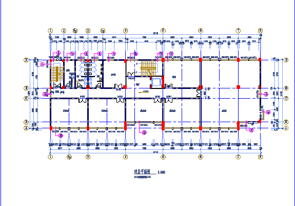 南京某多层办公楼建筑设计CAD图纸_图1
