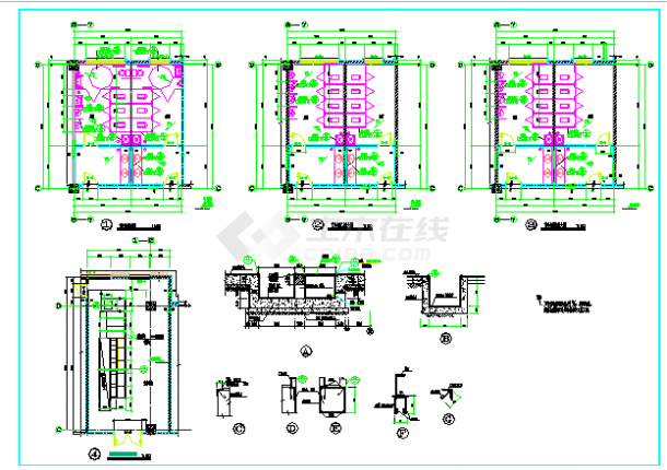 银川市某企业单位六层欧式框架结构办公楼全套建筑设计CAD图纸-图二