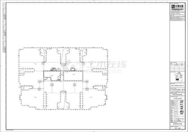 某11号楼屋顶防雷平面图-图一