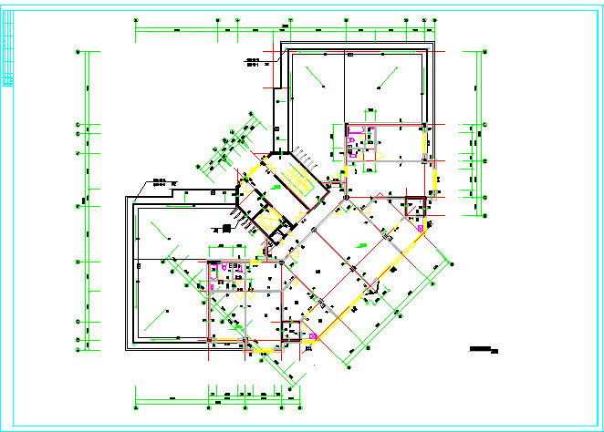 富康大厦办公楼施工设计全套CAD图_图1