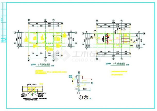 深圳某框架宿舍楼施工设计cad图（含建筑、结构）-图二