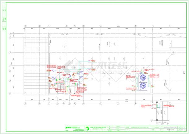 酒店工程动力屋面层动力平面图CAD-图一