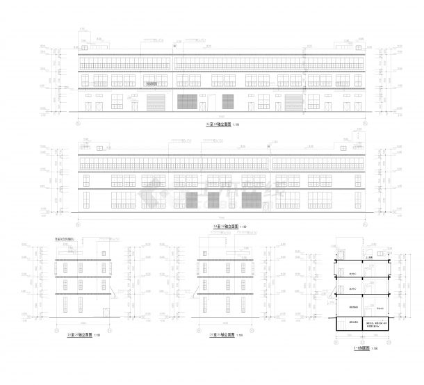 厂区3层动力中心建筑设计施工图-图二