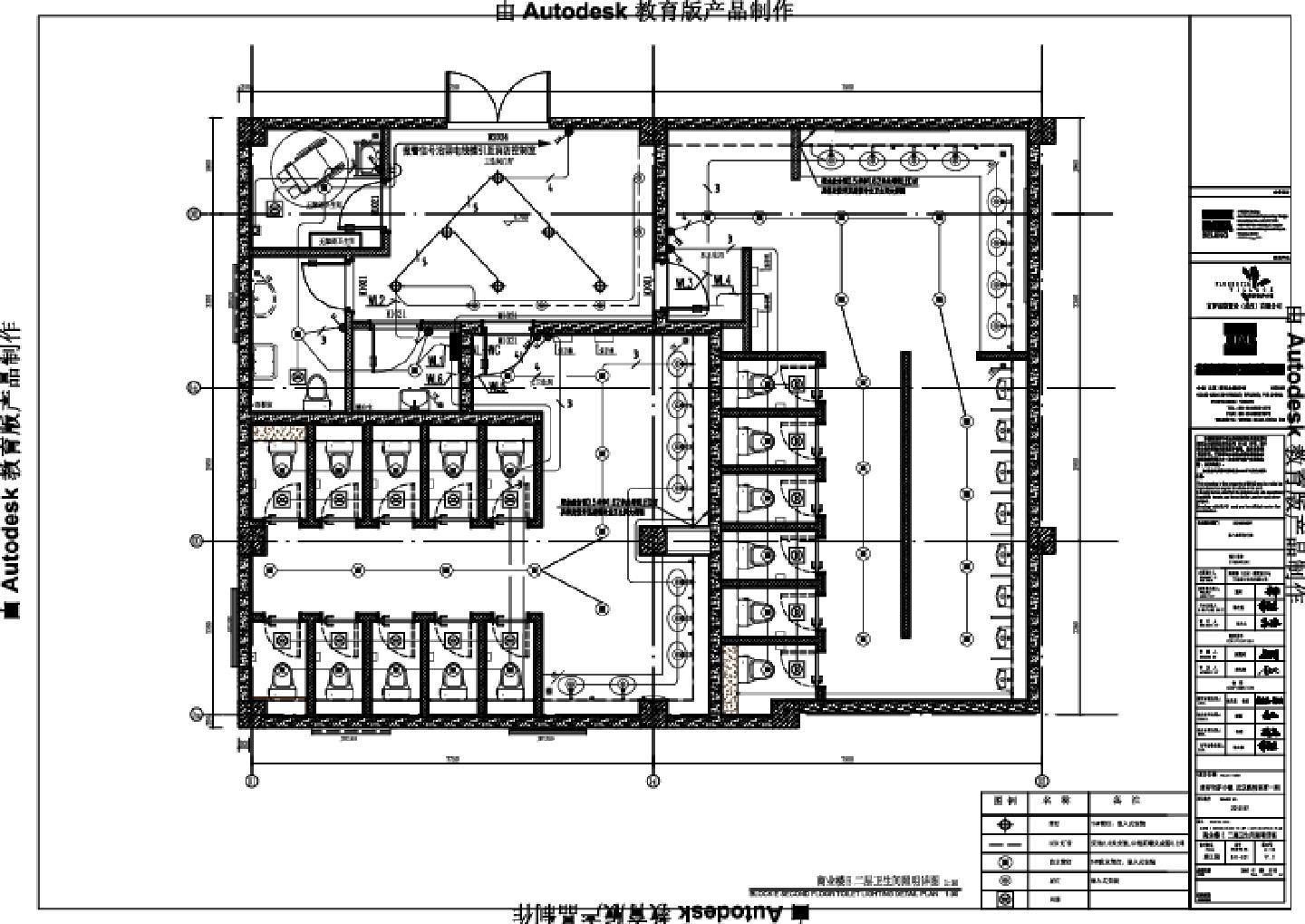 佛罗伦萨小镇 武汉奥特莱斯一期，商业楼 E 二层卫生间照明详图CAD图.dwg